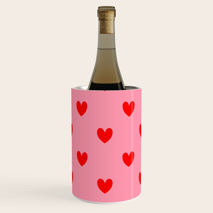 Red Heart Pattern Wine Chiller Gallery Image 1