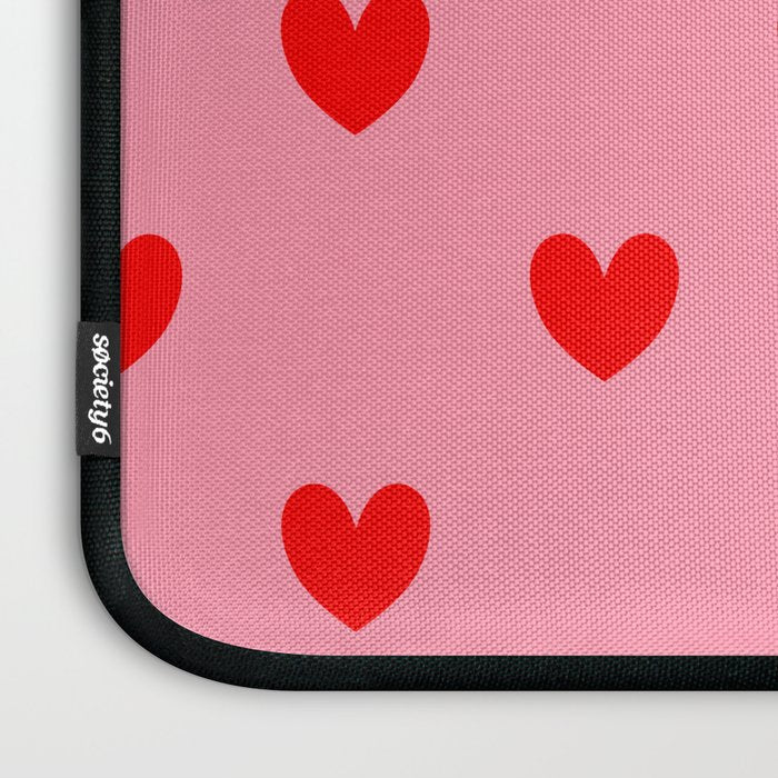 Red Heart Pattern Laptop Sleeve Gallery Image 3