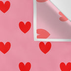 Red Heart Pattern Wall Tapestry Gallery Image 3