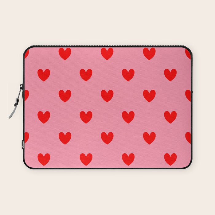 Red Heart Pattern Laptop Sleeve Gallery Image 1