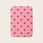 Red Heart Pattern Bath Mat Gallery Image 1