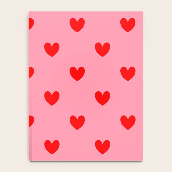 Red Heart Pattern Notebook Gallery Image 4