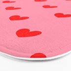 Red Heart Pattern Bath Mat Gallery Image 3