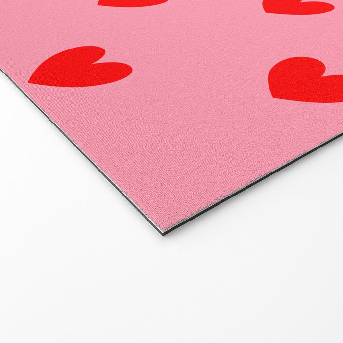 Red Heart Pattern Welcome Mat Gallery Image 2