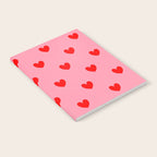 Red Heart Pattern Notebook Gallery Image 2