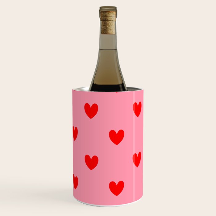 Red Heart Pattern Wine Chiller Gallery Image 2