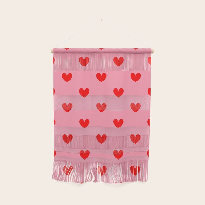 Red Heart Pattern Wall Hanging Gallery Image 1