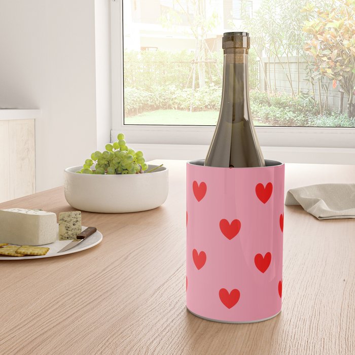 Red Heart Pattern Wine Chiller Gallery Image 4