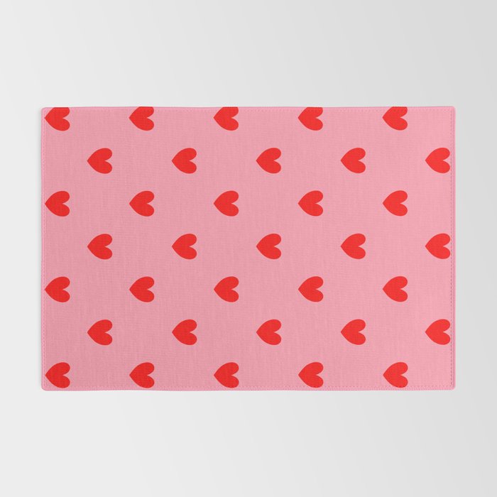 Red Heart Pattern Rug Gallery Image 2