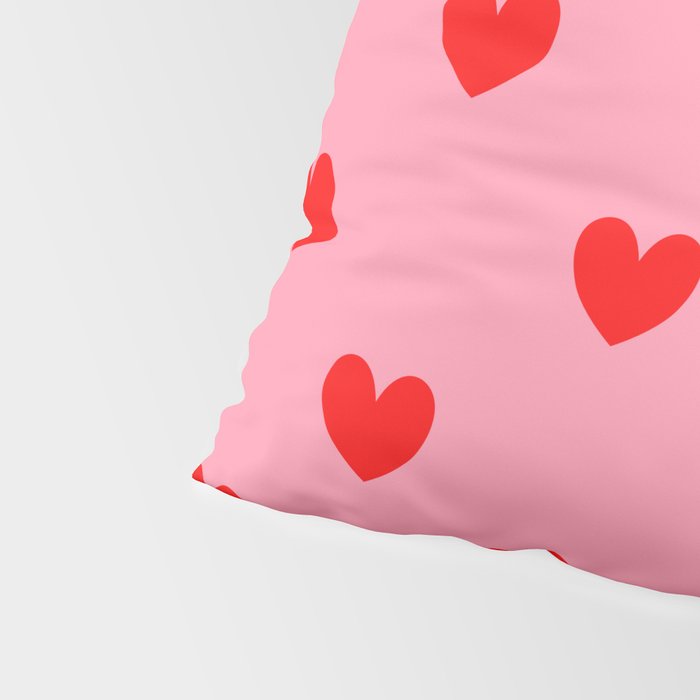 Red Heart Pattern Pillow Sham Gallery Image 4