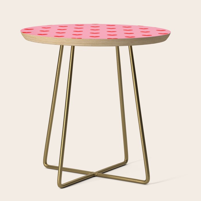 Red Heart Pattern Side Table Gallery Image 1