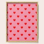 Red Heart Pattern Serving Tray Gallery Image 1
