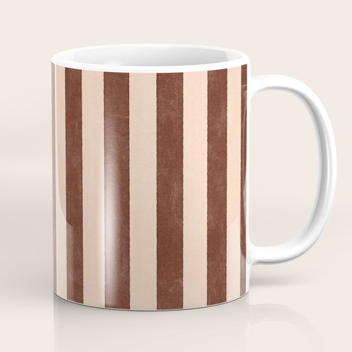 STRIPES 001 M - Cacao Coffee Mug Gallery Image 1