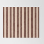 STRIPES 001 M - Cacao Throw Blanket Gallery Image 2