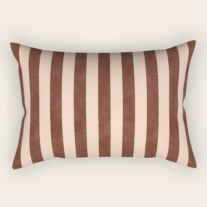 STRIPES 001 M - Cacao Rectangular Pillow Gallery Image 1