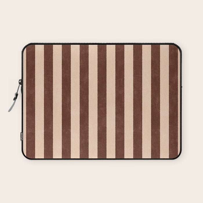 STRIPES 001 M - Cacao Laptop Sleeve Gallery Image 1