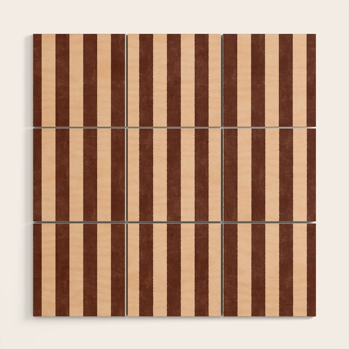 STRIPES 001 M - Cacao Wood Wall Art Gallery Image 1