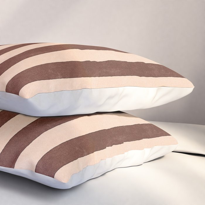 STRIPES 001 M - Cacao Pillow Sham Gallery Image 3
