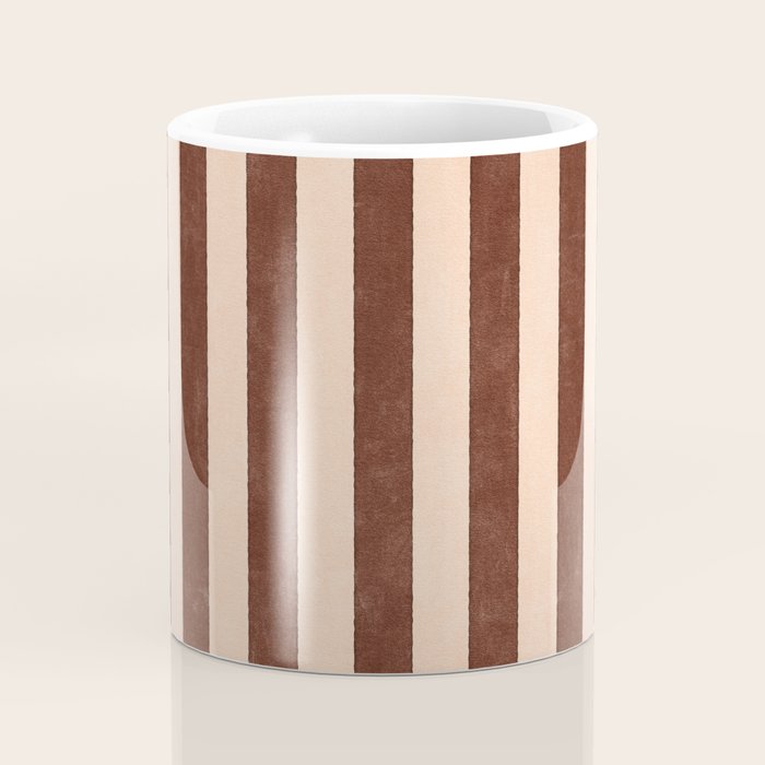 STRIPES 001 M - Cacao Coffee Mug Gallery Image 4