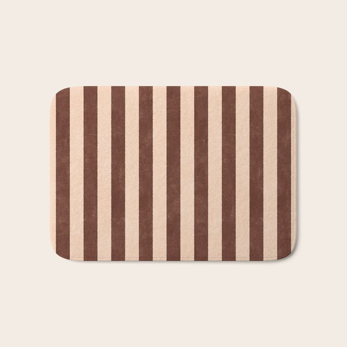 STRIPES 001 M - Cacao Bath Mat Gallery Image 1