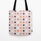 X Grid - Blush & Navy Palette Tote Bag Gallery Image 1