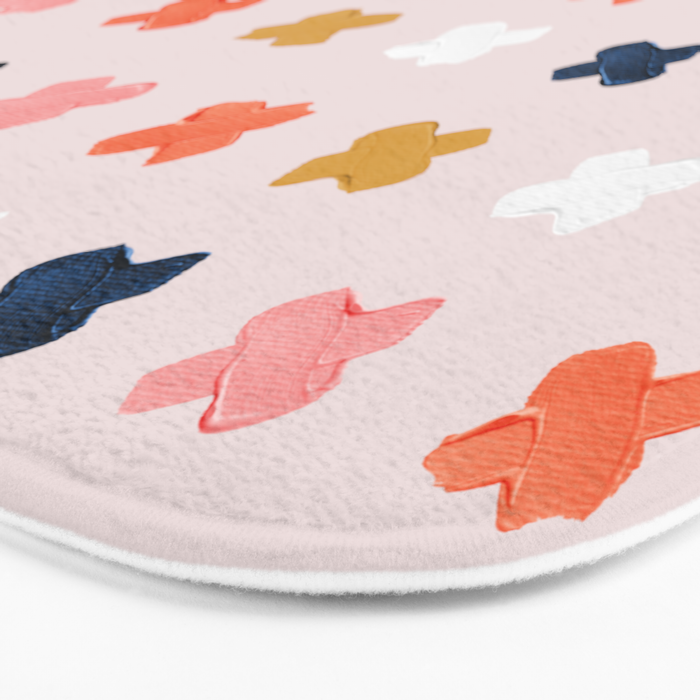 X Grid - Blush & Navy Palette Bath Mat Gallery Image 3