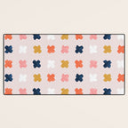 X Grid - Blush & Navy Palette Desk Mat Gallery Image 3