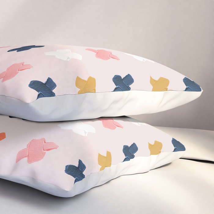 X Grid - Blush & Navy Palette Pillow Sham Gallery Image 3