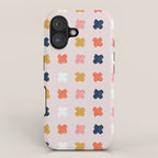 X Grid - Blush & Navy Palette iPhone Case Gallery Image 1