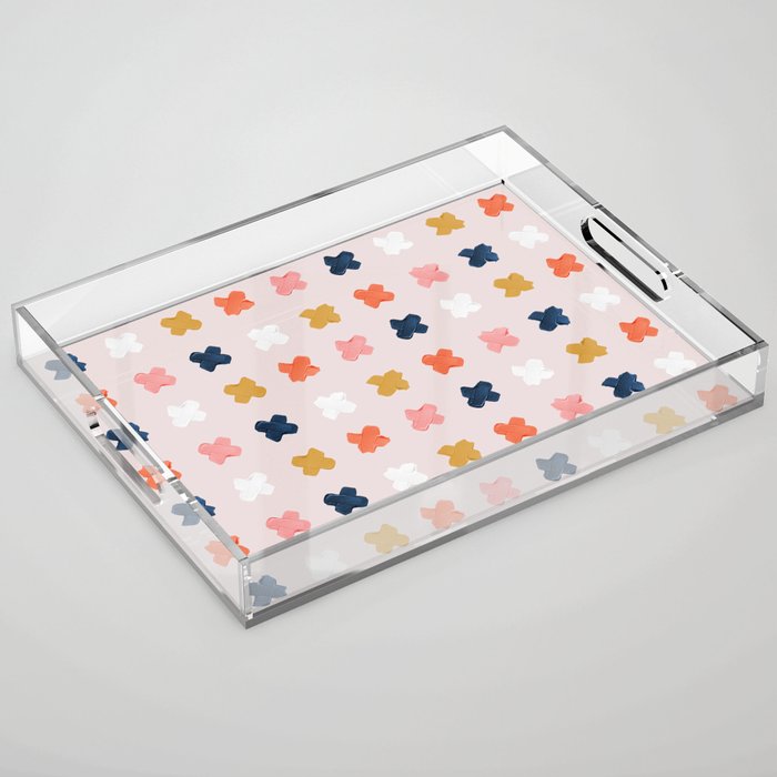X Grid - Blush & Navy Palette Acrylic Tray Gallery Image 1