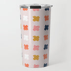X Grid - Blush & Navy Palette Travel Mug Gallery Image 1