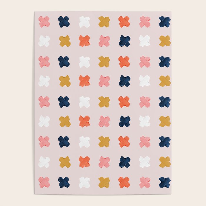 X Grid - Blush & Navy Palette Poster Gallery Image 4