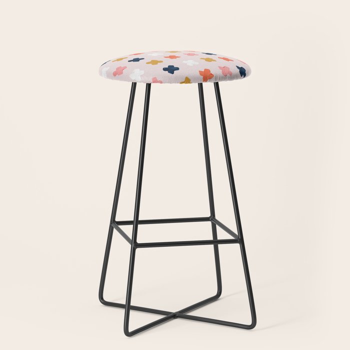 X Grid - Blush & Navy Palette Stool Gallery Image 1