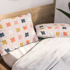 X Grid - Blush & Navy Palette Pillow Sham Gallery Image 2