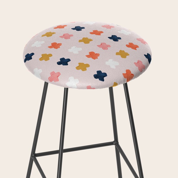 X Grid - Blush & Navy Palette Stool Gallery Image 2