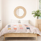 X Grid - Blush & Navy Palette Duvet Cover Gallery Image 3