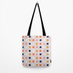 X Grid - Blush & Navy Palette Tote Bag Gallery Image 2