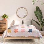 X Grid - Blush & Navy Palette Comforter Gallery Image 3