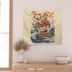 Great Ramen off Kanagawa Wall Tapestry Gallery Image 2