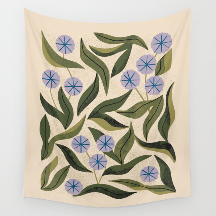 Periwinkle Plant Wall Tapestry Gallery Image 1