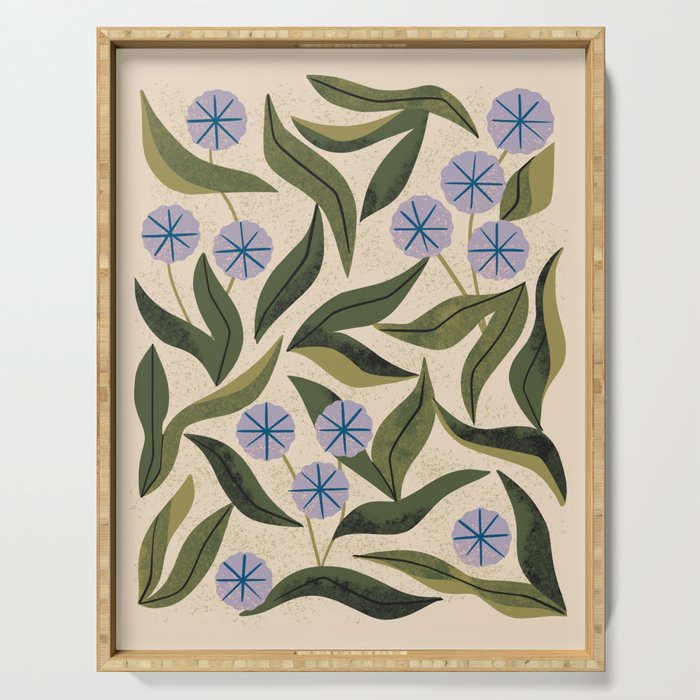 Periwinkle Plant Serving Tray Gallery Image 1