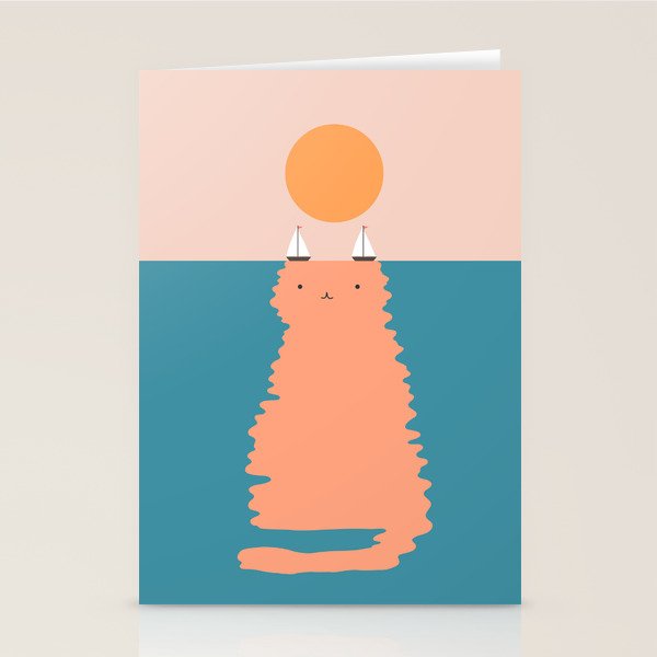 Cat Landscape 170 Stationery Card Gallery Image 1