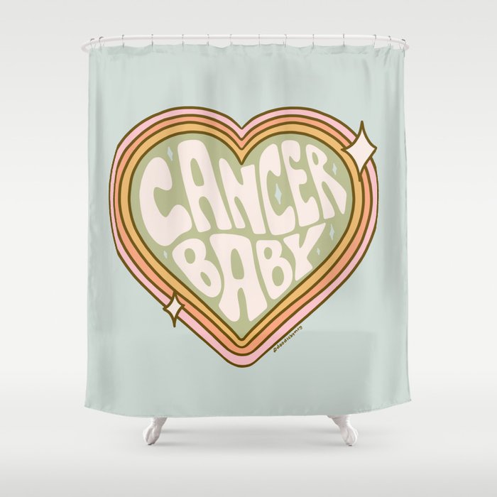 Cancer Zodiac Baby Shower Curtain Gallery Image 1