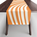 Wavy Stripes XLVI - Retro Orange Table Runner Gallery Image 1
