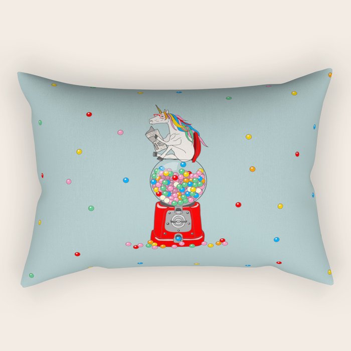 Unicorn Gumball Poop Rectangular Pillow Gallery Image 2