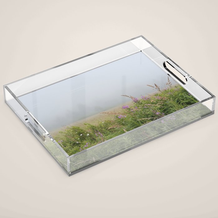 sea fog and wildflowers Acrylic Tray Gallery Image 1