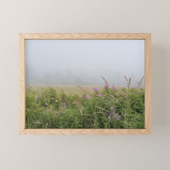 sea fog and wildflowers Mini Art Print Gallery Image 1