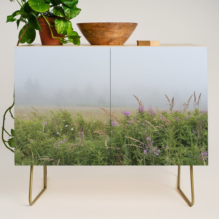 sea fog and wildflowers Credenza Gallery Image 1