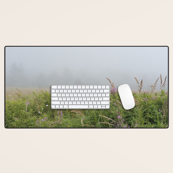 sea fog and wildflowers Desk Mat Gallery Image 1