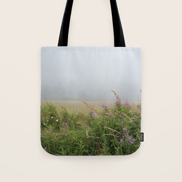 sea fog and wildflowers Tote Bag Gallery Image 1